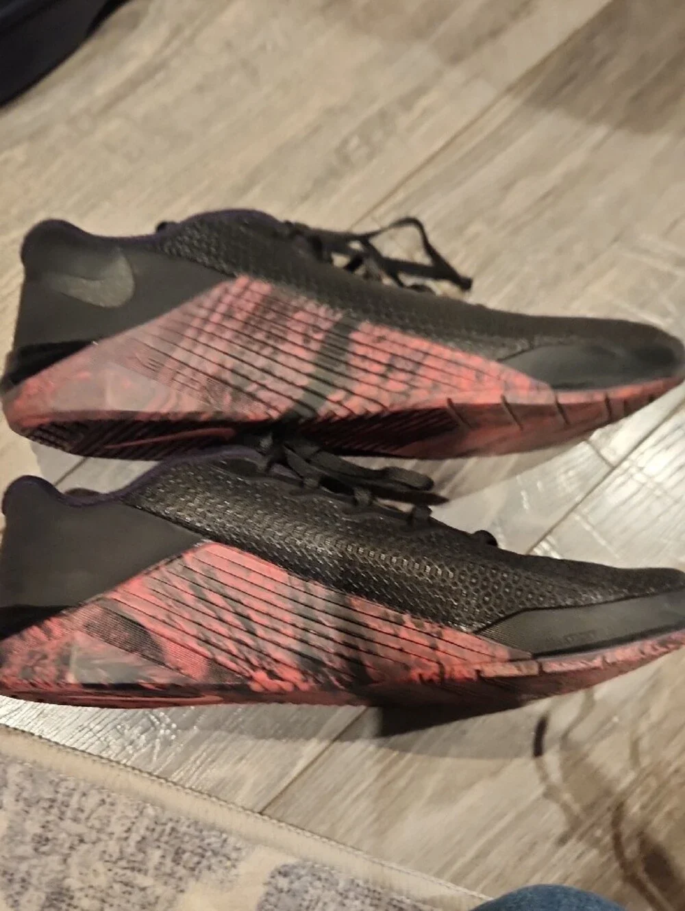Nike Metcon Black Sneakers with Subtle Purple Accents Women's Sz 8